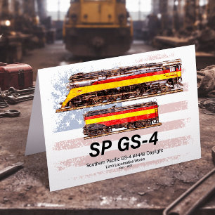 Zuid-Pacific GS-4 Daylight-locomotiefprofiel Bedankkaart
