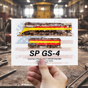 Zuid-Pacific GS-4 Daylight-locomotiefprofiel Briefkaart