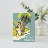 Zuid-Pacific vintage reisposter Briefkaart (Staand voorkant)