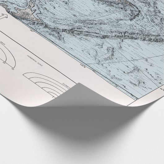 Zuid-Pacifische kaart (1982)  Cadeaupapier (Hoek)