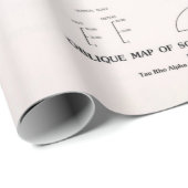 Zuid-Pacifische kaart (1982) Cadeaupapier (Rol Hoek)