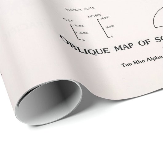 Zuid-Pacifische kaart (1982) Cadeaupapier (Rol Hoek)