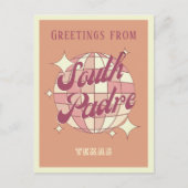 Zuid-Padre eiland texas Retro  Briefkaart (Voorkant)