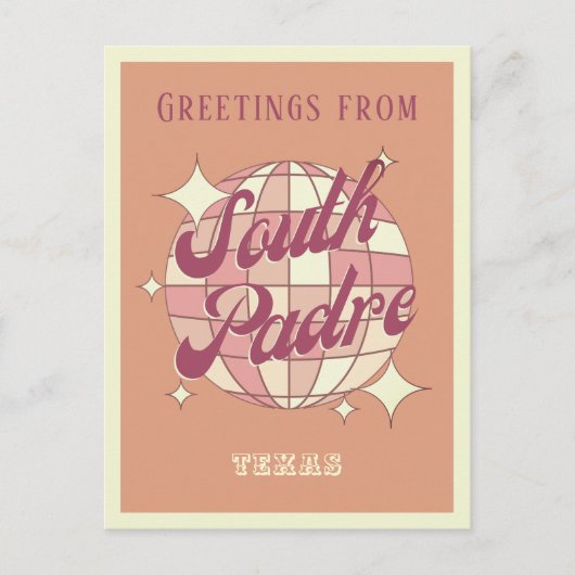 Zuid-Padre eiland texas Retro  Briefkaart (Voorkant)