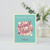 Zuid-Padre eiland texas Retro  Briefkaart (Staand voorkant)