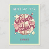 Zuid-Padre eiland texas Retro  Briefkaart (Voorkant)