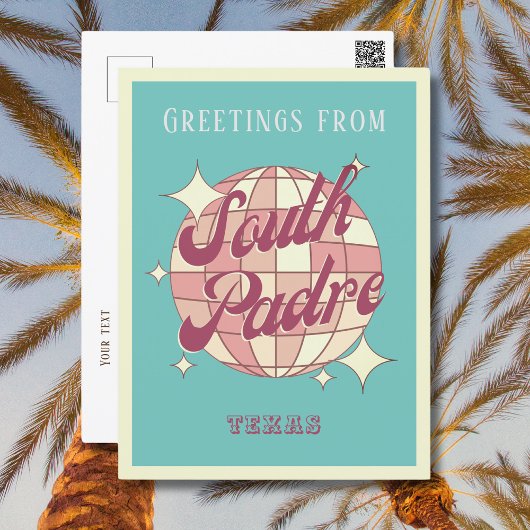 Zuid-Padre eiland texas Retro  Briefkaart