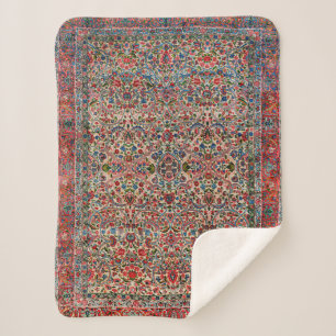 Zuid-Perzië Rode Roze Blauw  Sherpa Deken
