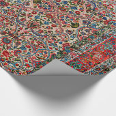 Zuid-Perzië Rood Roze Blauw  Cadeaupapier (Hoek)