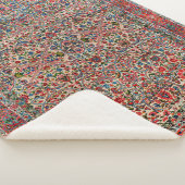 Zuid-Perzië Rood Roze Blauw  Sherpa Deken (3/4)