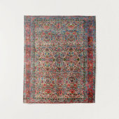 Zuid-Perzië Rood Roze Blauw  Wandkleed (Voorkant)