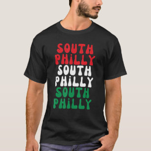 Zuid Philly Italiaanse Vlag Philadelphia Stad Bord T-shirt