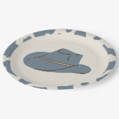 Zuid-Rodeo Blue Cowboy Birthday Paper Borden Papieren Bordje (Gekanteld)