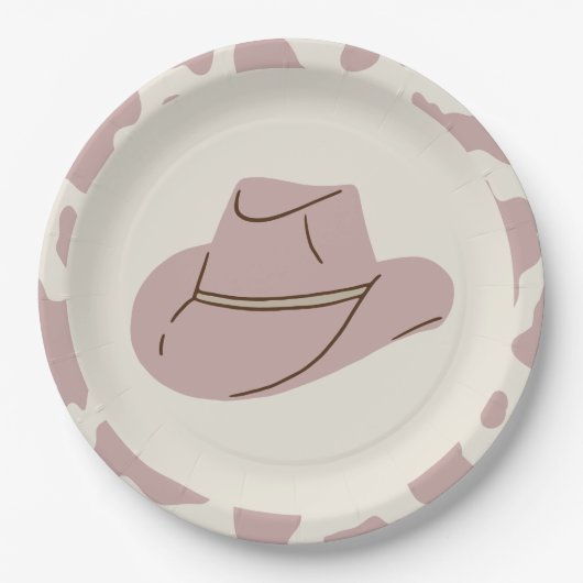Zuid-Rodeo Roze Cowgirl Bord Birthday Paper (Voorkant)