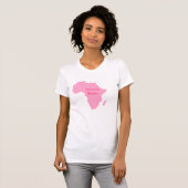 Zuid-Roze continent van Afrika T-shirt (Voorkant volledig)