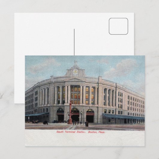  Zuid-RR-station Boston MA Briefkaart (Voorkant / Achterkant)