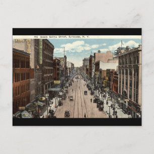 Zuid-Salina St Syracuse NY Vintage 1917 Briefkaart