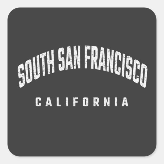 Zuid-San Francisco Californië Vierkante Sticker (Voorkant)