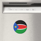 Zuid-Soedan Fisheye Flag Magnet (Insitu (Vaatwasser))