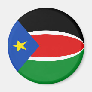 Zuid-Soedan Fisheye Flag Magnet