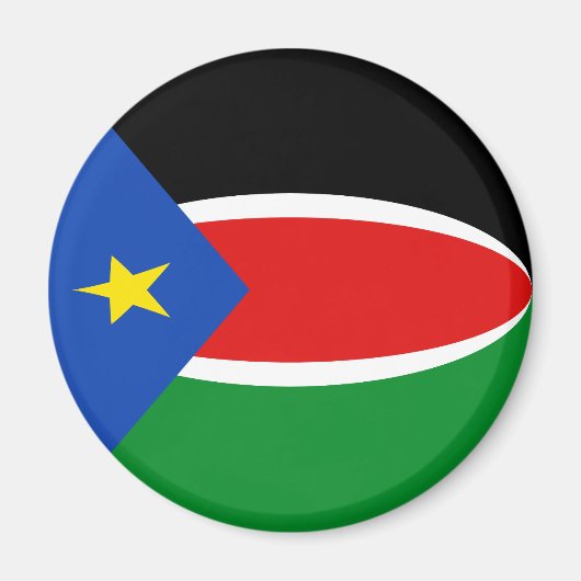 Zuid-Soedan Fisheye Flag Magnet (Voorkant)