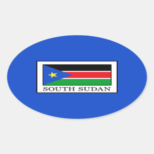 Zuid-Soedan Ovale Sticker
