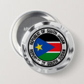 Zuid-Soedan Ronde Embleem Button 7,6 Cm (Voorkant /achterkant)