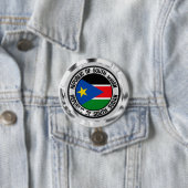 Zuid-Soedan Ronde Embleem Button 7,6 Cm (In situ)