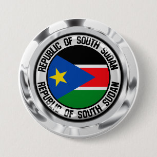 Zuid-Soedan Ronde Embleem Button 7,6 Cm