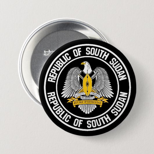 Zuid-Soedan Ronde Embleem Ronde Button 7,6 Cm (Voorkant /achterkant)