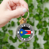 Zuid-Soedan Ronde Embleem Sleutelhanger (Hand)