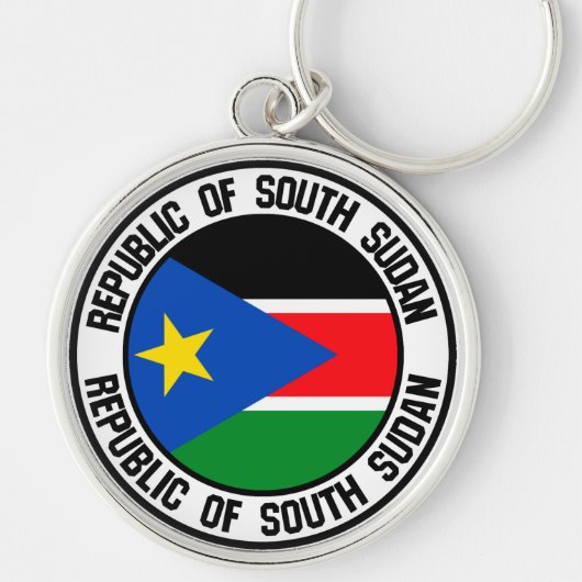 Zuid-Soedan Ronde Embleem Sleutelhanger (Voorkant)