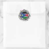 Zuid-Soedan Ronde Embleem Sticker (Tas)