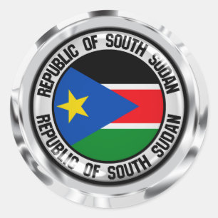 Zuid-Soedan Ronde Embleem Sticker
