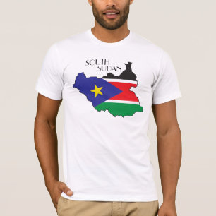 Zuid-Soedan-Shirt met de vlag van een land T-shirt
