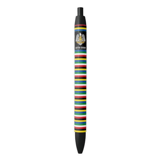 Zuid-Soedan Vlag Cute Patriotic Zwarte Inkt Pen (Voorkant Verticaal)