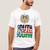 Zuid-Soedan - vlag en wapenschild T-shirt (Voorkant)