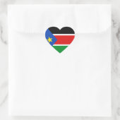 Zuid-Soedan Vlag Hart Sticker (Tas)