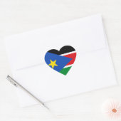 Zuid-Soedan vlag Hart Sticker (Envelop)