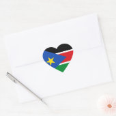 Zuid-Soedan vlag Hart Sticker (Envelop)