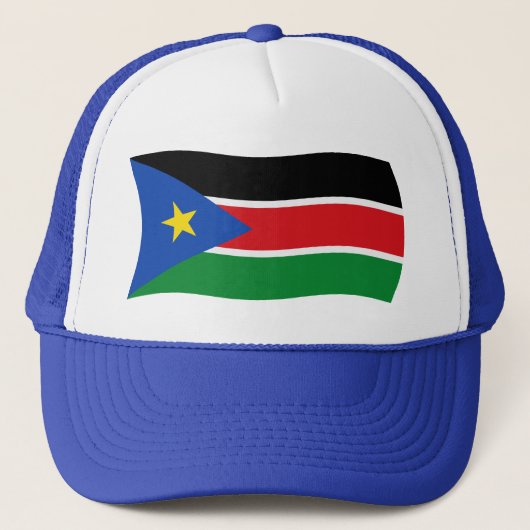 Zuid-Soedan Vlag Hoed Trucker Pet (Voorkant)