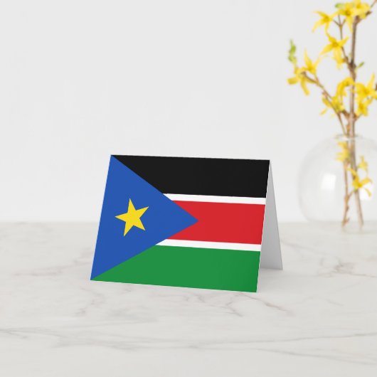 Zuid-Soedan vlag Kaart (Gele Bloem)