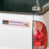 Zuid-Soedan Vlag + Kaart Bumpersticker (Op Truck)
