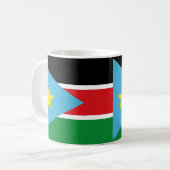 Zuid-Soedan Vlag Keramische Koffie Mok (Voorkant links)