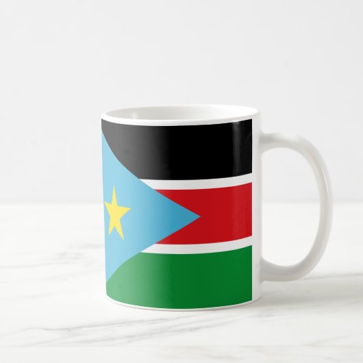 Zuid-Soedan Vlag Keramische Koffie Mok (Rechts)