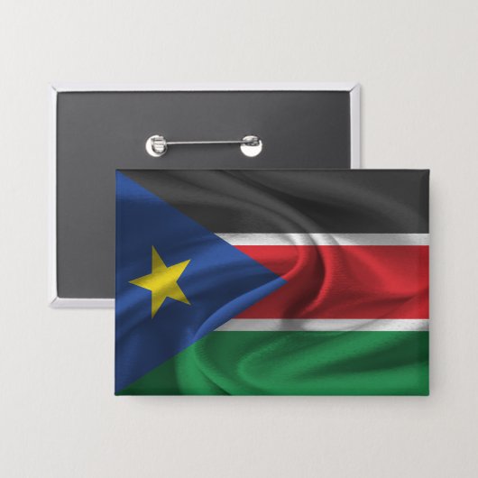 Zuid-Soedan Vlag Knop Button (Voorkant / Achterkant)