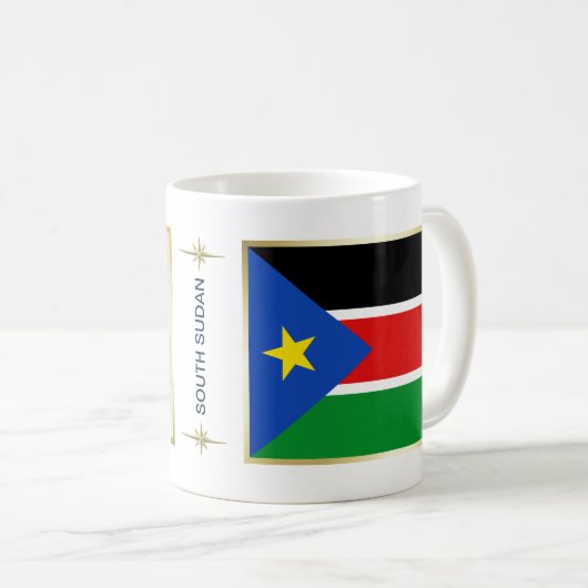 Zuid-Soedan Vlag + Landkaart Mok (Voorkant rechts)