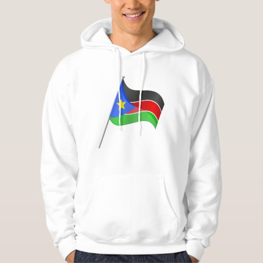 Zuid-Soedan Vlag Mannen Hoodie (Voorkant)
