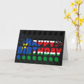 Zuid-Soedan Vlag Patriotic Birthday Kaart (Gele Bloem)