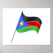 Zuid-Soedan Vlag Poster (Voorkant)
